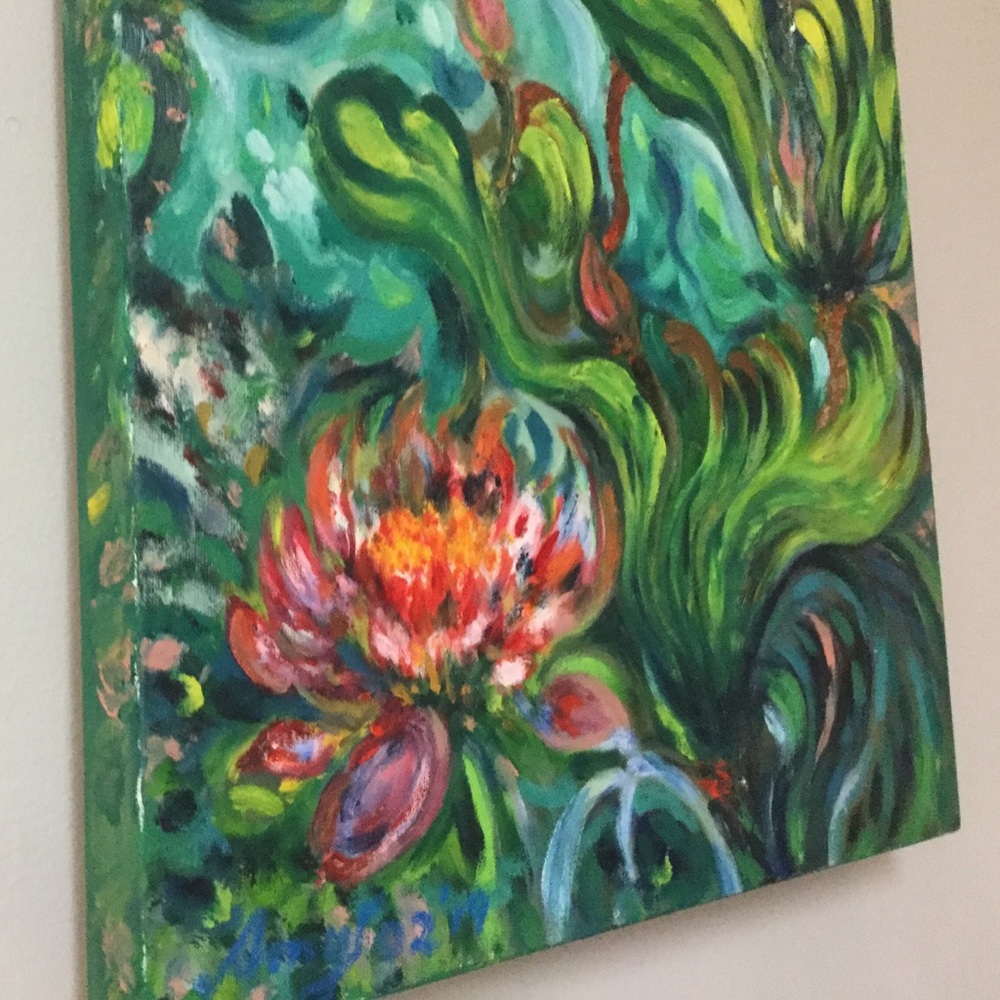 Flower Painting - Acrylic on Canvas - 16in x 24in